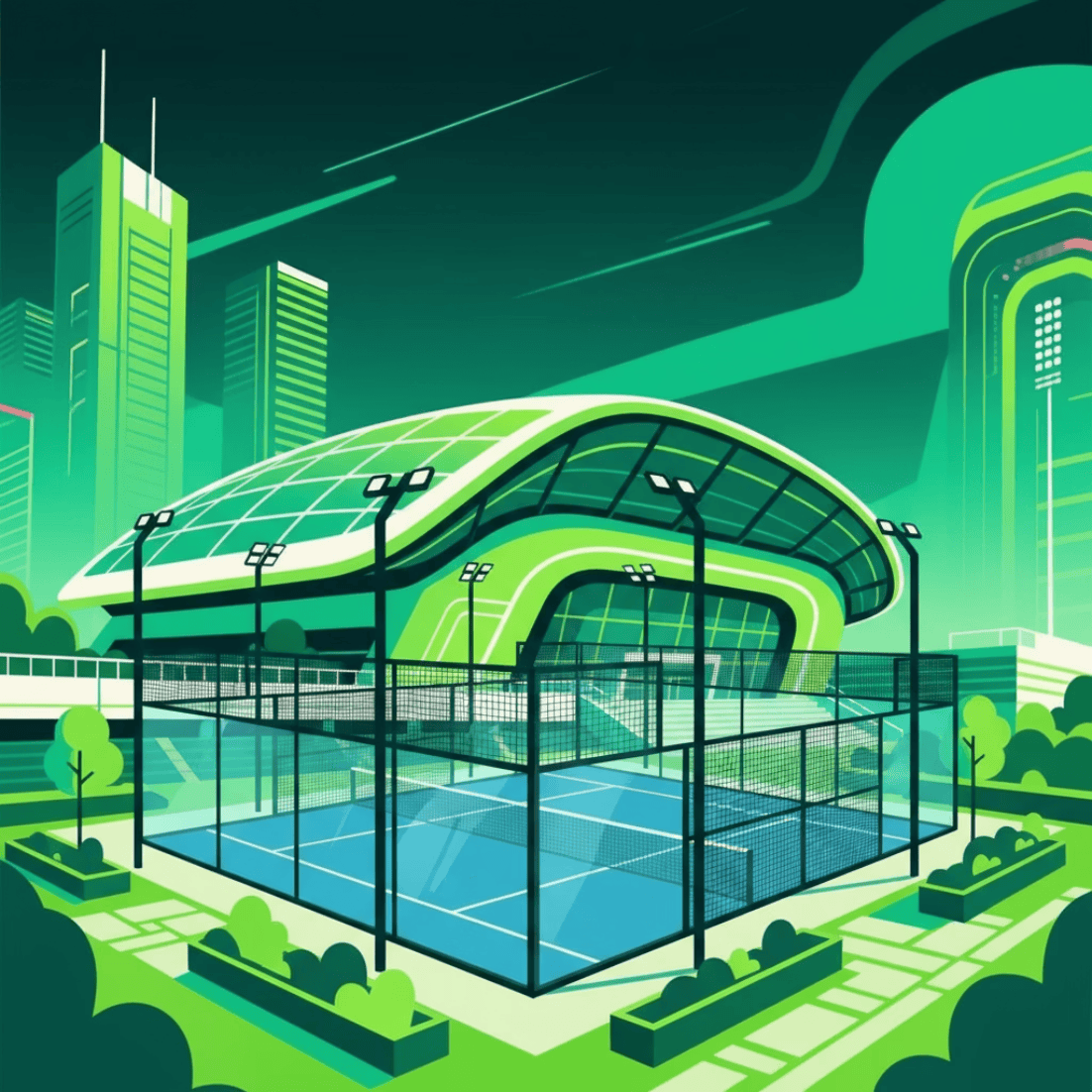 Fertige Padel-Anlage