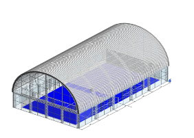 Polycarbonat-Überdachung 1 Court