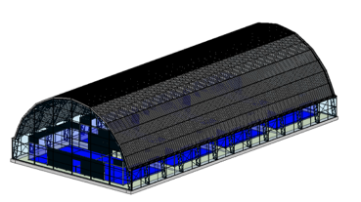 Polycarbonat-Überdachung 4 Courts